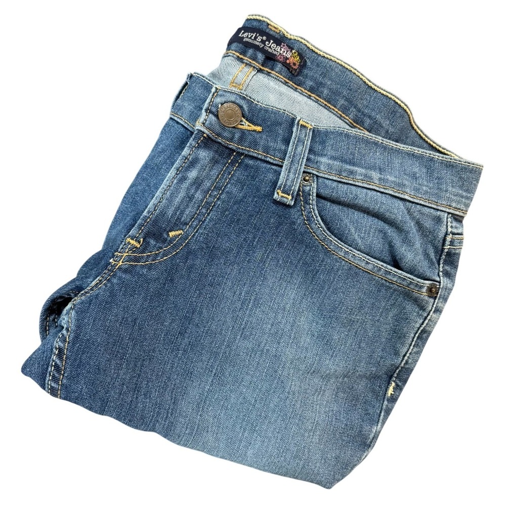 LEVI'S Bootcut Jeans Womens 7M Blue Wash Stretch Denim Flare‎ Leg